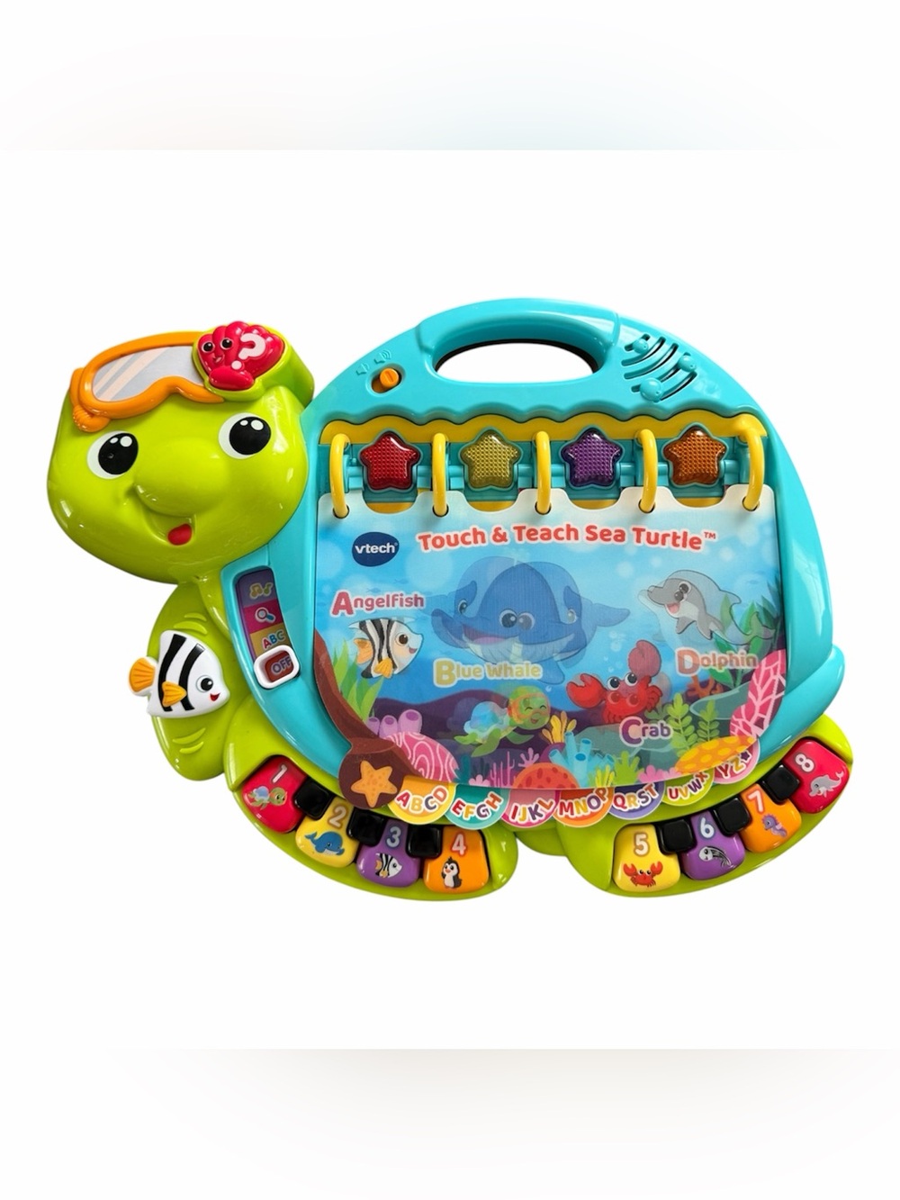 V Tech Touch and Teach Sea Turtle Interactive Learning Book for Toddlers - Works